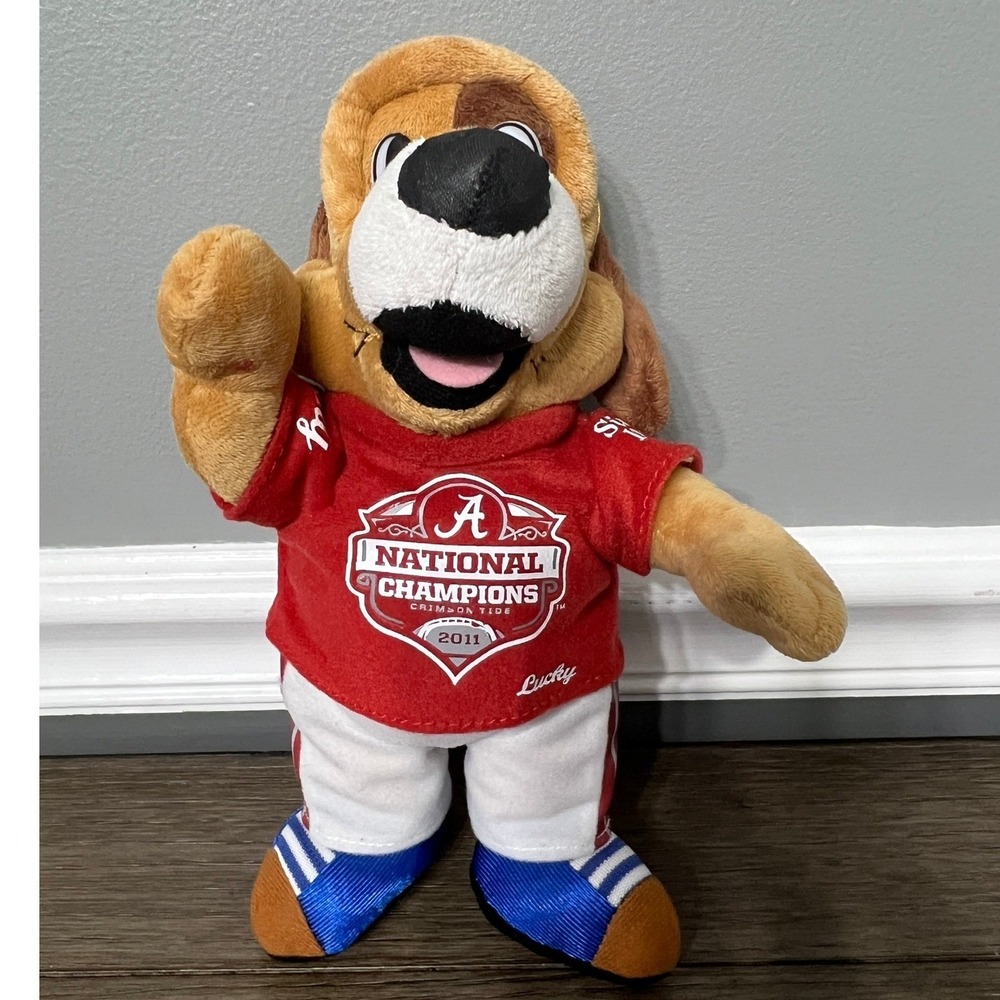 Alabama Crimson Tide Mascot Lucky Aaron's Plush‎ 2011 National Champions Dog